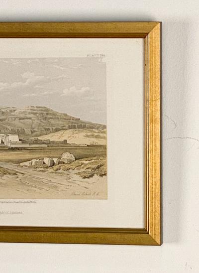 Print of Medinet Abou Thebes by Roberts 19th century
