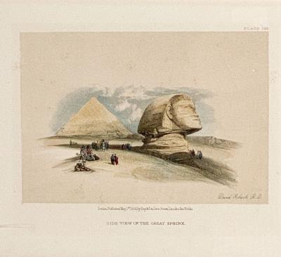 Print of Sphinx by Roberts 19th century