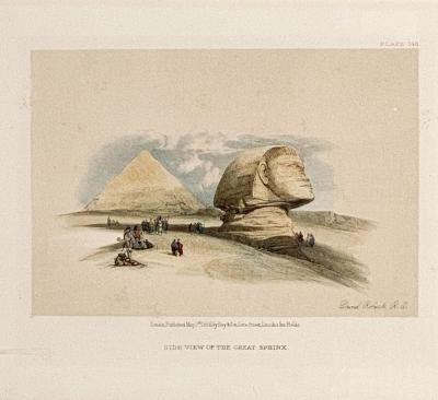 Print of Sphinx by Roberts 19th century