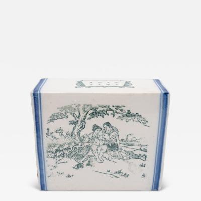 Printed Blue and White Headrest