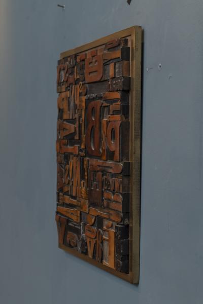 Printing Block Letter Press Collage Art