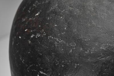 Priscilla Mouritzen Black Ceramic Vase Denmark ca 1980s