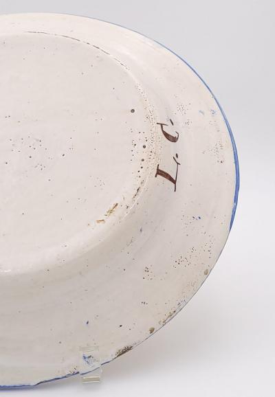 Probably Longchamp Fa ence Serving Low Bowl France circa 1870