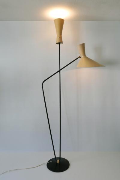 Prof Carl Moor Rare Iconic Mid Century Modern Floor Lamp by Prof Carl Moor for BAG Turgi 1950s