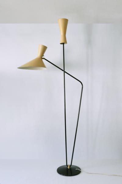 Prof Carl Moor Rare Iconic Mid Century Modern Floor Lamp by Prof Carl Moor for BAG Turgi 1950s