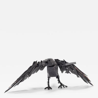 Protector One Folk Art Crow Sculpture