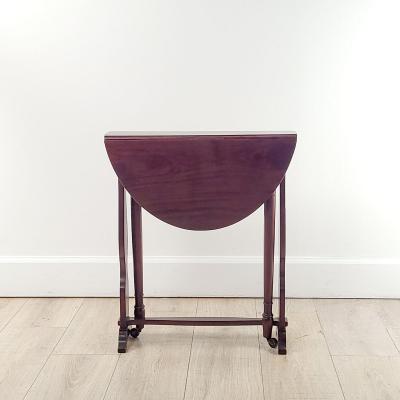 Provincial French Directoire Small Round Dropleaf Table in Cherry 19th century