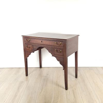 Provincial Georgian Oak and Mahogany Lowboy England circa 1800