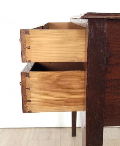 Provincial Georgian Oak and Mahogany Lowboy England circa 1800