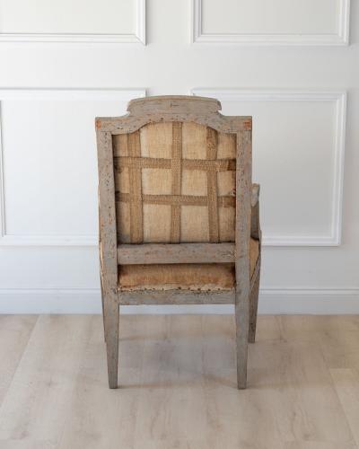 Provincial Gustavian Armchair in Original Paint circa 1780