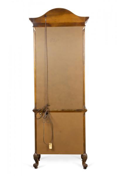 Provincial Style Mirrored and Electrified Carved Oak Display Cabinet Vitrine