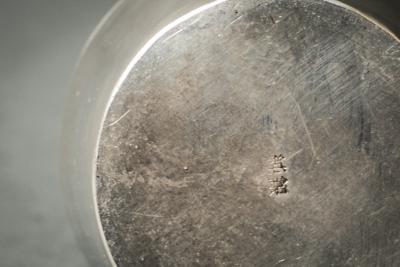 Pure Silver Bamboo Shaped Tea Caddy Chaire 