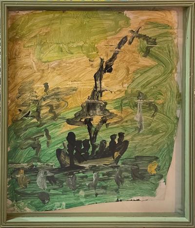 Purvis Young Boat with Figures