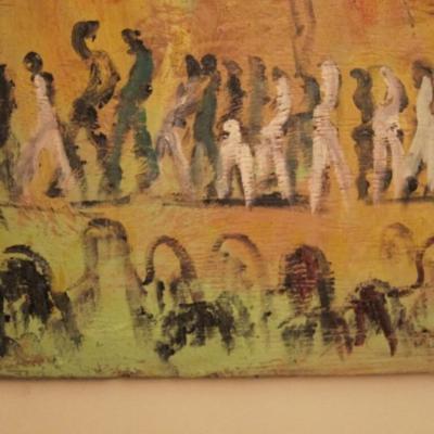 Purvis Young Large 8 x 4 Wood Panel Medium Purvis Young