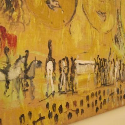 Purvis Young Large 8 x 4 Wood Panel Medium Purvis Young