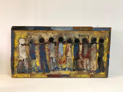 Purvis Young Original Purvis Young Extra Large Outsider Street Art