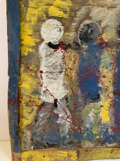 Purvis Young Original Purvis Young Extra Large Outsider Street Art