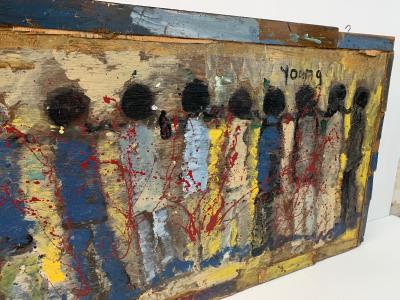 Purvis Young Original Purvis Young Extra Large Outsider Street Art