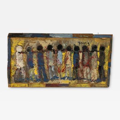 Purvis Young Original Purvis Young Extra Large Outsider Street Art