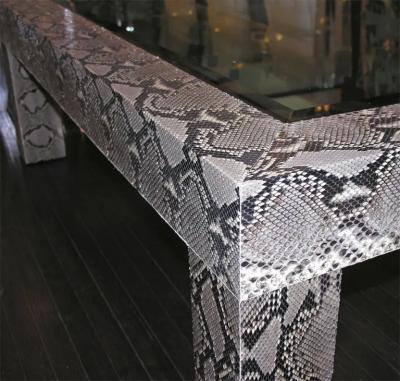 Python Cocktail Table with Inset Glass Top