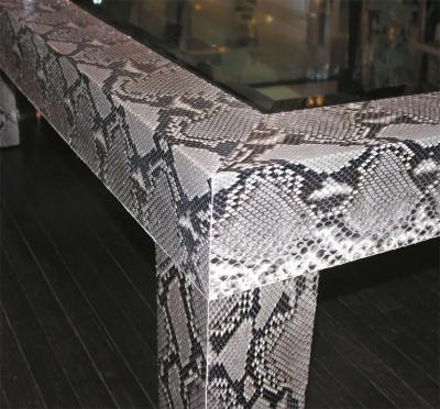 Python Cocktail Table with Inset Glass Top