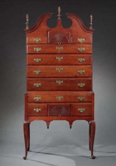 QUEEN ANNE BONNET TOP HIGHBOY