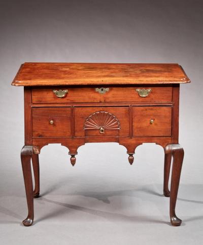 QUEEN ANNE FAN CARVED LOWBOY
