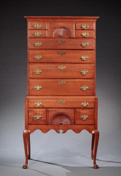 QUEEN ANNE FLAT TOP HIGHBOY