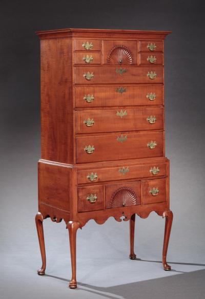 QUEEN ANNE FLAT TOP HIGHBOY