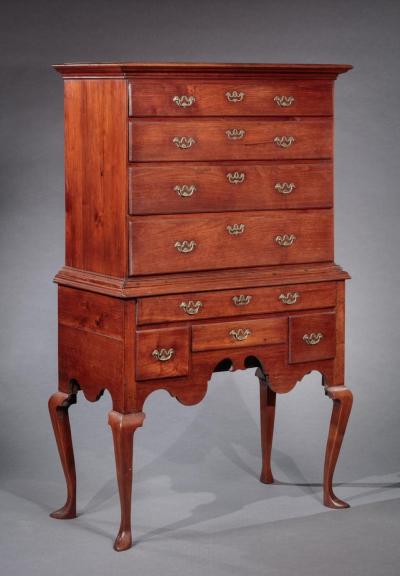 QUEEN ANNE FLAT TOP HIGHBOY