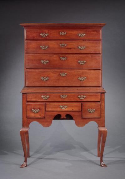 QUEEN ANNE FLAT TOP HIGHBOY