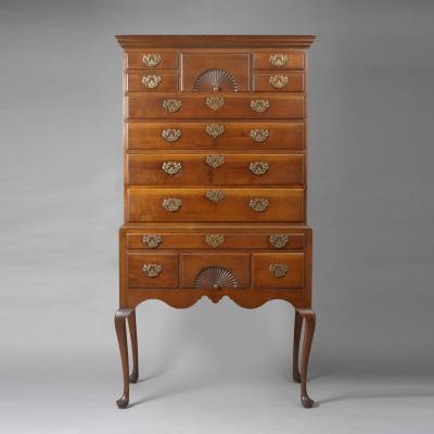 QUEEN ANNE FLAT TOP HIGHBOY
