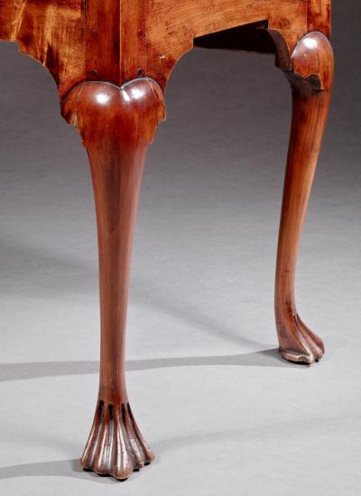 QUEEN ANNE FLAT TOP HIGHBOY WITH SPANISH FEET