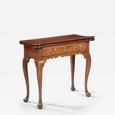 QUEEN ANNE PAD FOOT CARD TABLE