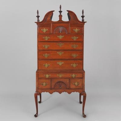 QUEEN ANNE SCROLL TOP HIGHBOY