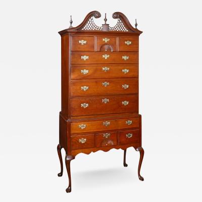 QUEEN ANNE SCROLL TOP HIGHBOY