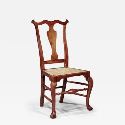 QUEEN ANNE SIDE CHAIR AUTHENTICATED TO WILLIAM SAVERY 1721 2 1787 