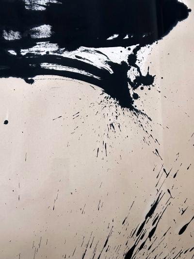 Qin Feng Large Framed Abstract Ink Painting by Qin Feng