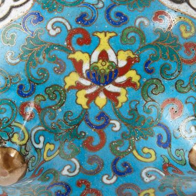 Qing dynasty cloisonn enamel Chinese vase with Arabic inscriptions