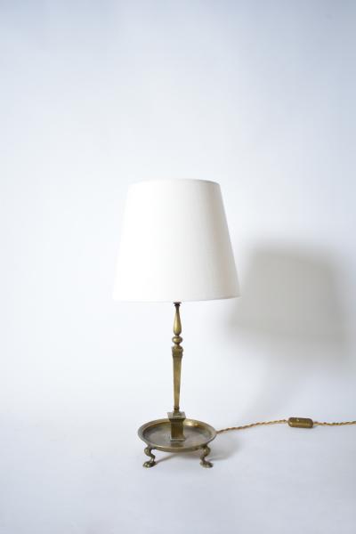 Quadripod lion paws bronze lamp 1960s 