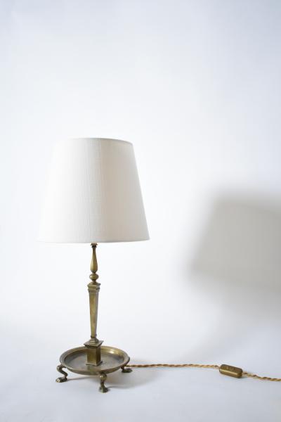 Quadripod lion paws bronze lamp 1960s 