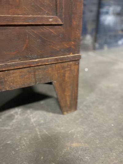 Quarter Sawn Oak Arts Crafts Floor Clock with Cabinet