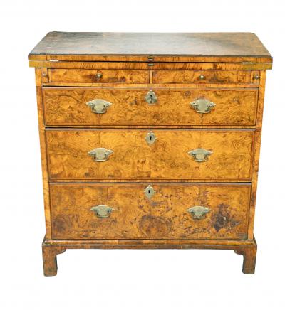 Queen Anne Burr Walnut Bachelors Chest