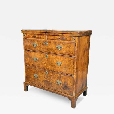 Queen Anne Burr Walnut Bachelors Chest