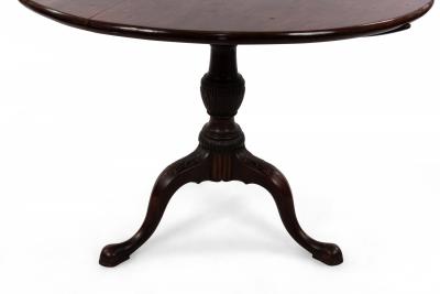 Queen Anne Cherry Wood Tilt Top Table with Cabriole Legs