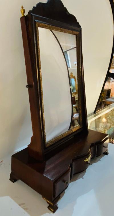 Queen Anne Dressing Glass with Pivoting Looking Glass English 18th Century