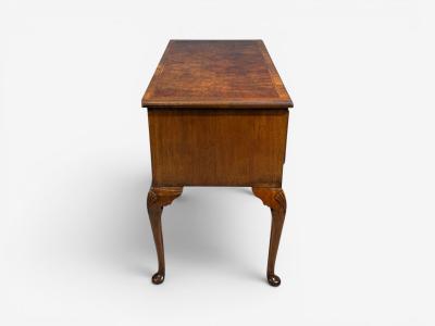 Queen Anne Lowboy Writing Desk Burl Crotch Mahogany Veneer Walnut England