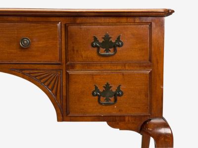 Queen Anne Mahogany Brass Writing Desk England 1900s