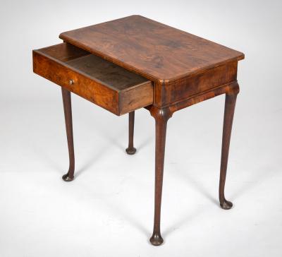 Queen Anne Period Burl Walnut Side Table Circa 1710