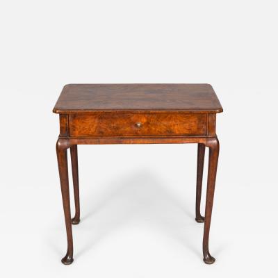 Queen Anne Period Burl Walnut Side Table Circa 1710